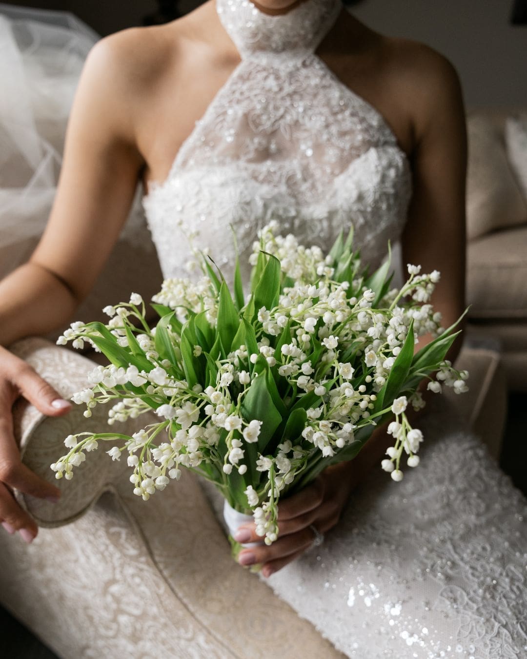 Lincoln Country Club Classic Wedding | Editorial Wedding Photography Lily of The Valley Bouquet Omaha